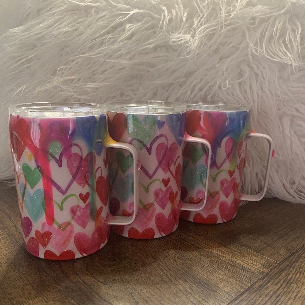 Rainbow Valentines Day Resin Mug!